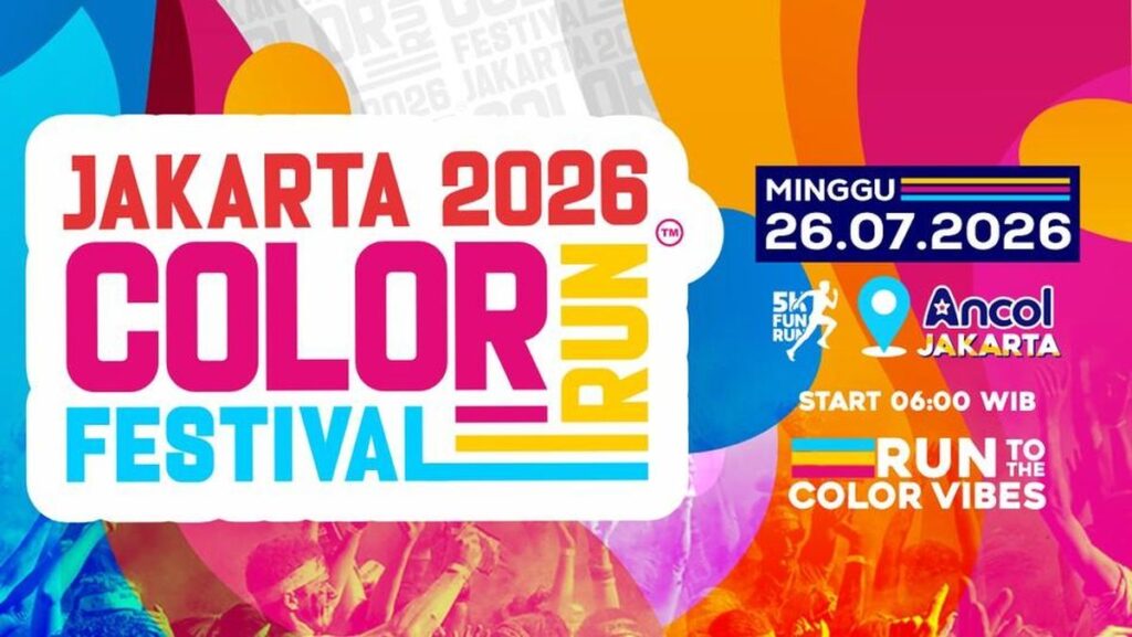 Warna-Warni Seru! Jakarta Color Run Festival 2026 Siap Bikin Ancol Meledak Penuh Fun Run